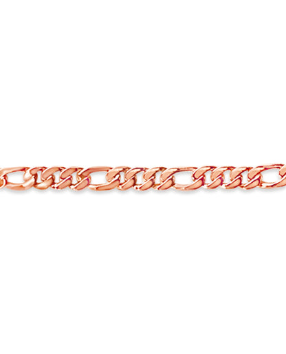 Handmade Solid Gold Figaro Bracelet , 7mm