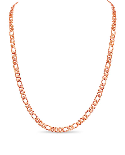 Handmade Solid Gold Figaro Necklace , 7mm