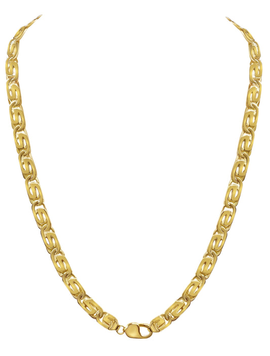 Handmade Solid Gold Tiger Eye Necklace , 9mm