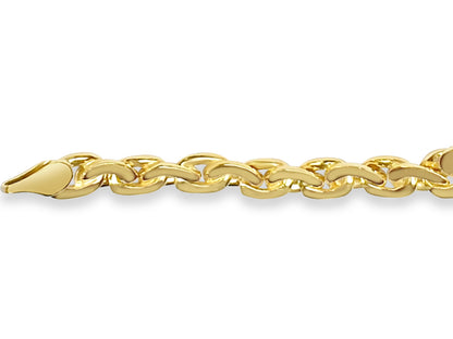 Handmade Solid Gold Infinity Bracelet , 7mm