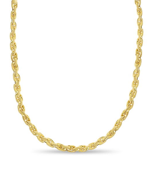 Handmade Solid Gold Infinity Necklace , 7mm