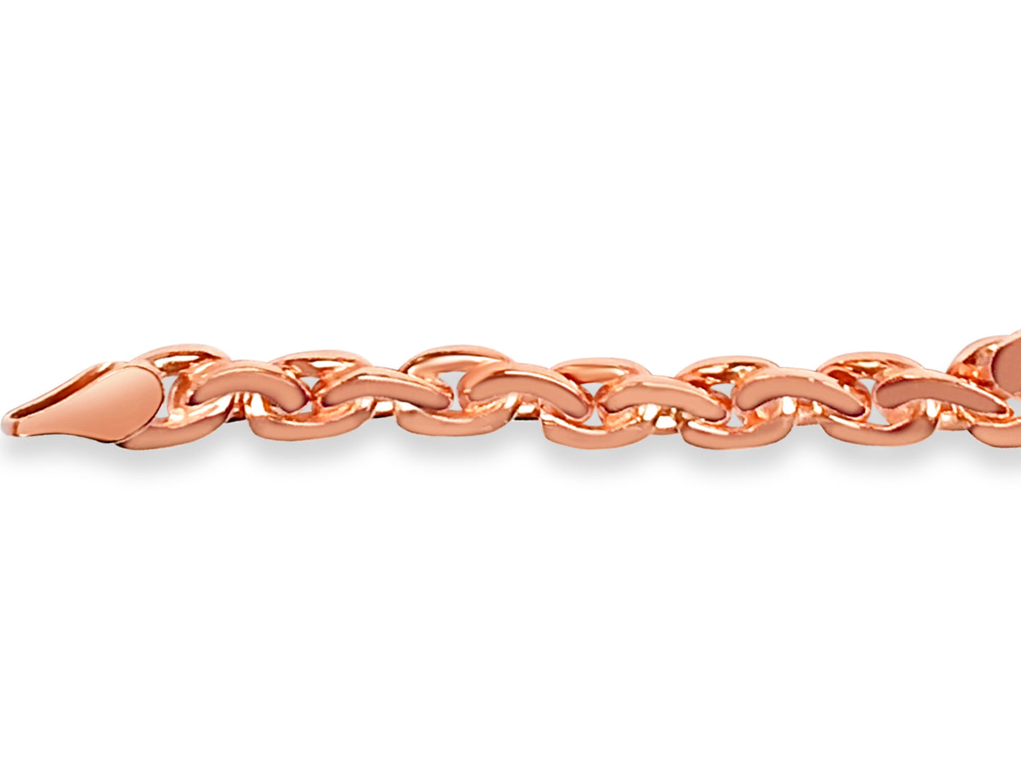 Handmade Solid Gold Infinity Bracelet , 7mm