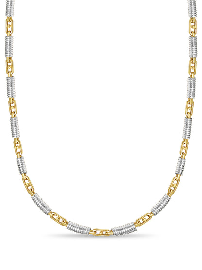 Handmade Solid Gold Spiral Tube Necklace , 8mm