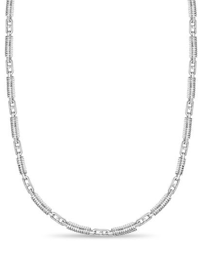 Handmade Solid Gold Spiral Tube Necklace , 8mm