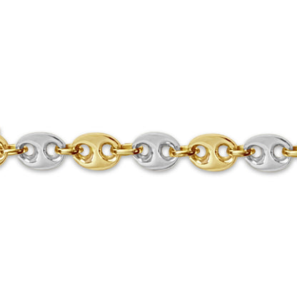 Handmade Solid Gold Mariner Bracelet , 11mm