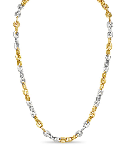 Handmade Solid Gold Anchor Mariner Necklace , 9mm