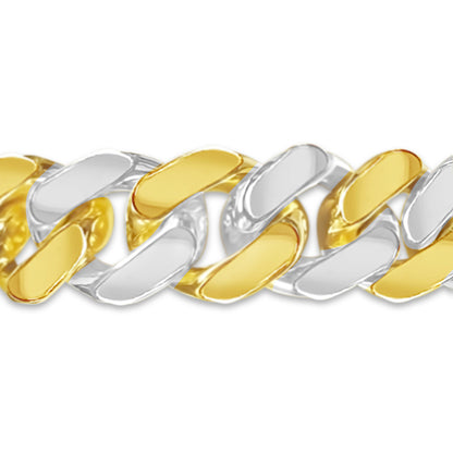 Handmade Solid Gold Miami Cuban Bracelet , 12mm