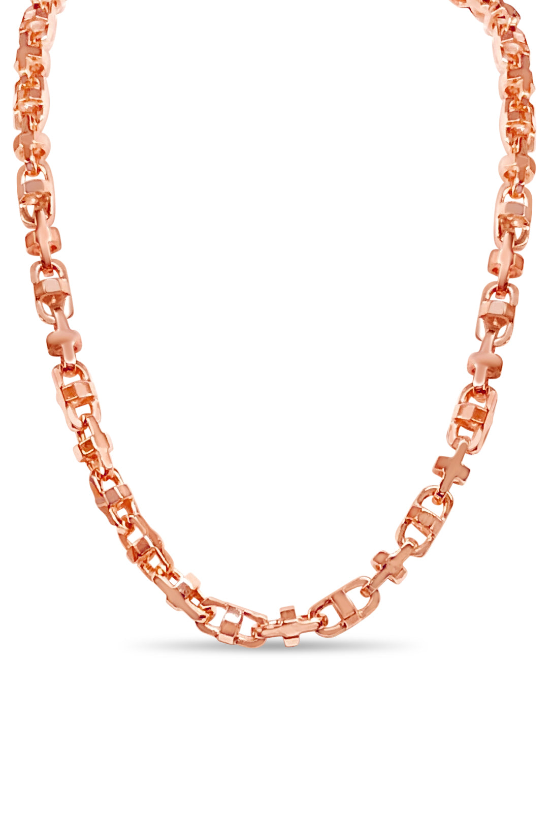 Handmade Solid Gold Fancy Rolo Necklace , 6mm