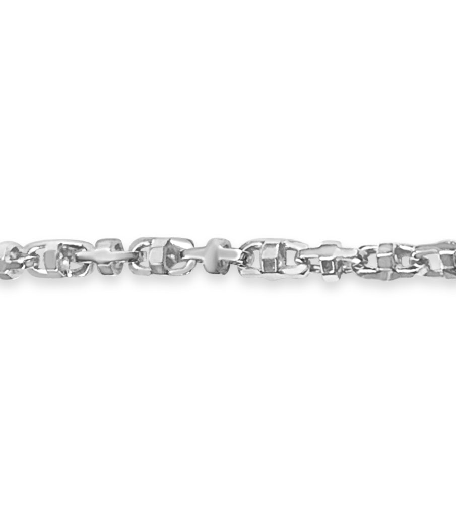 Handmade Solid Gold Fancy Rolo Bracelet , 6mm