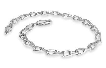 Handmade Solid Gold Anchor Mariner Bracelet , 4mm