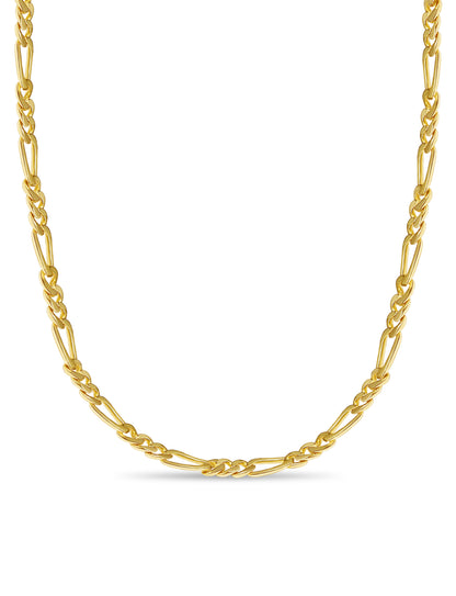 Handmade Solid Gold Figaro Necklace , 7mm