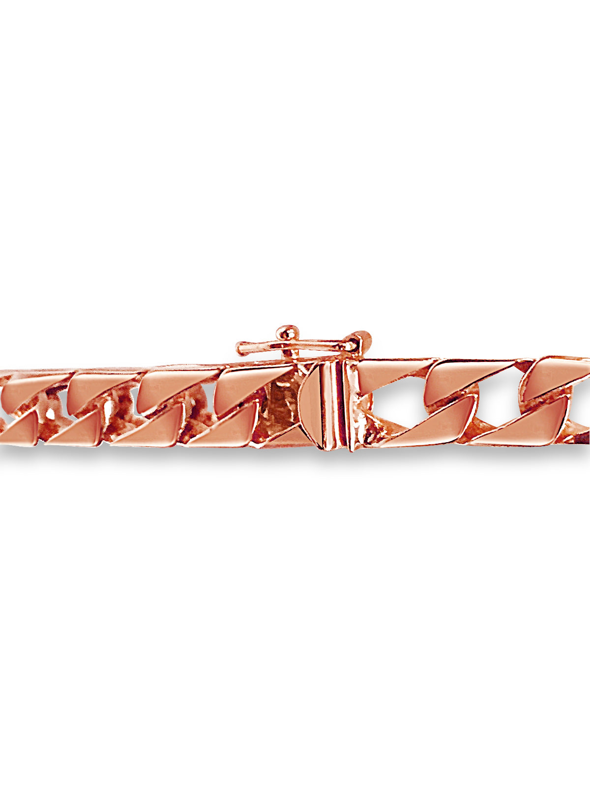 Handmade Solid Gold Curb Necklace , 7mm