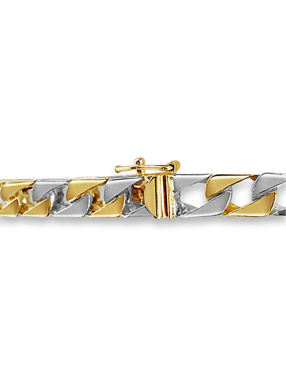 Handmade Solid Gold Curb Necklace , 7mm