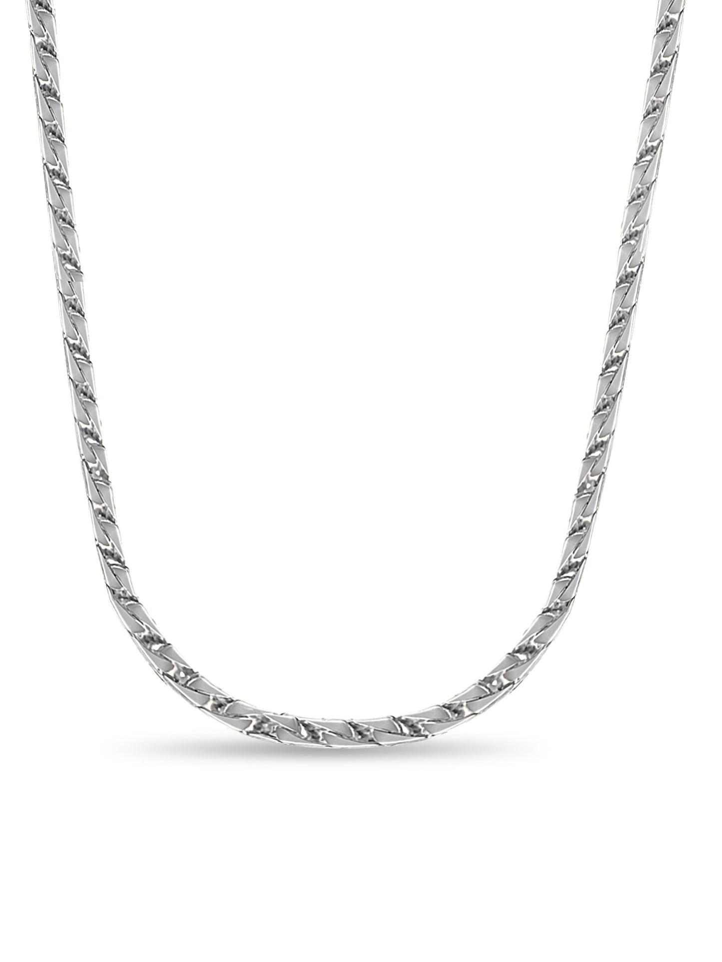 Handmade Solid Gold Curb Necklace , 7mm