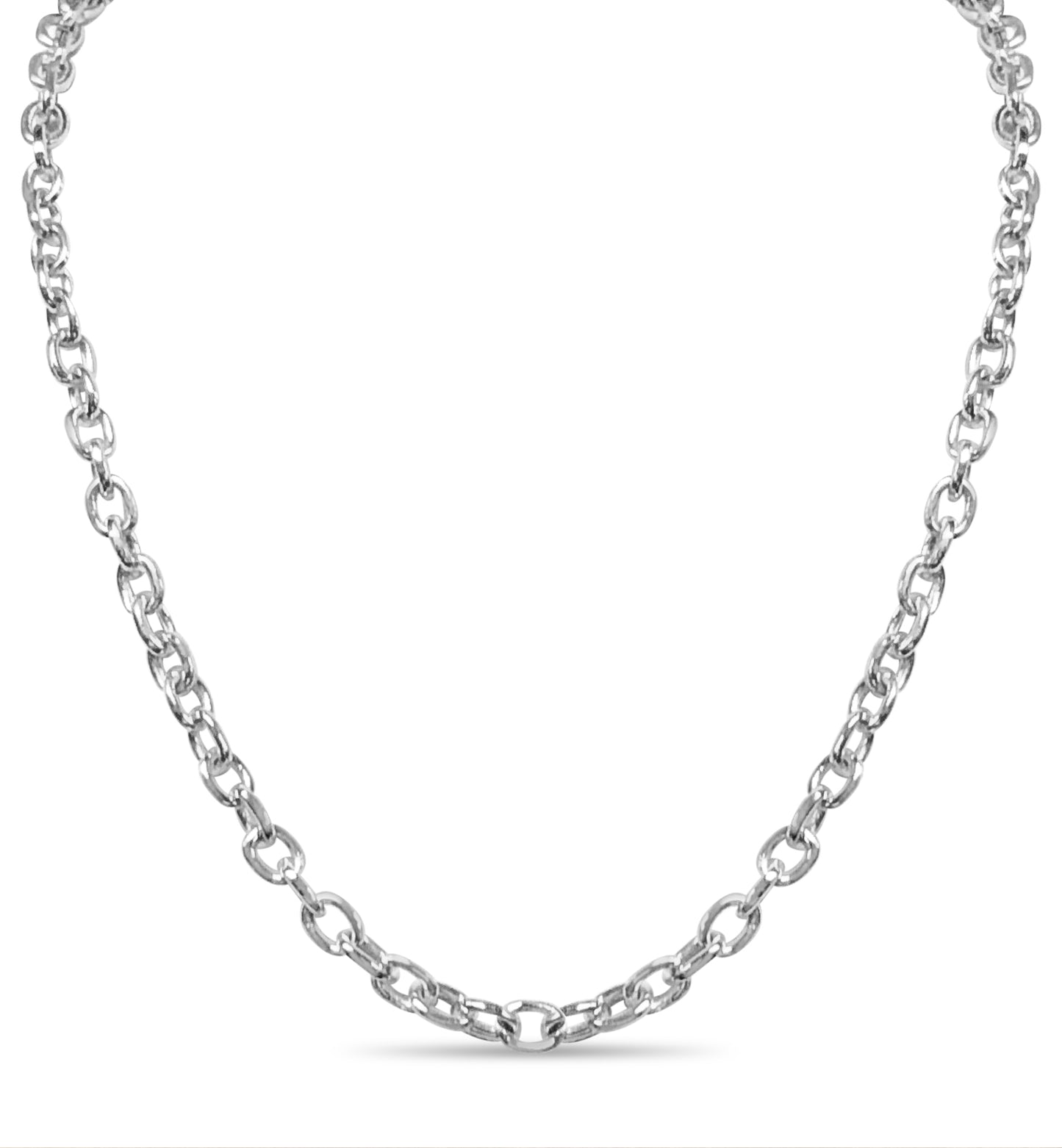 Handmade Solid Gold Fancy Rolo Necklace , 6mm