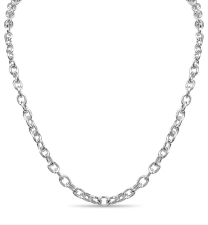 Handmade Solid Gold Fancy Rolo Necklace , 6mm