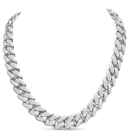Handmade Solid Gold Miami Cuban Necklace , 16mm