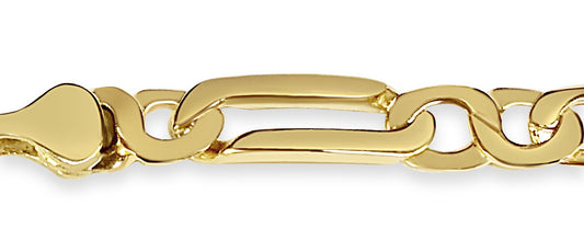 Handmade Solid Gold Figaro Infinity Necklace , 6mm