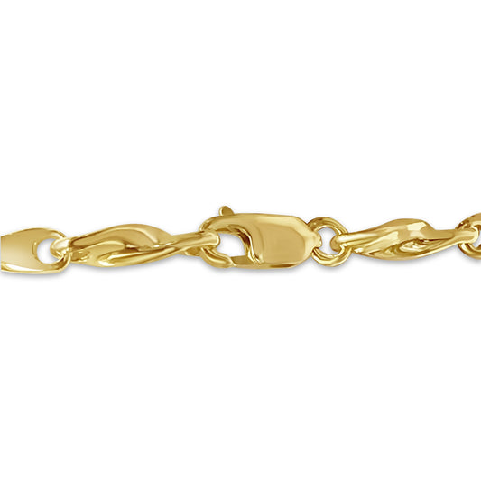 Handmade Solid Gold Twist Necklace , 5mm