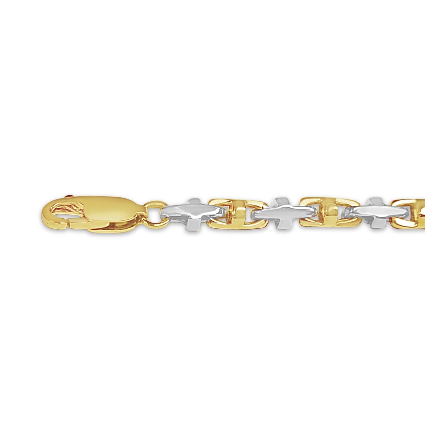 Handmade Solid Gold Anchor Mariner Bracelet , 4mm