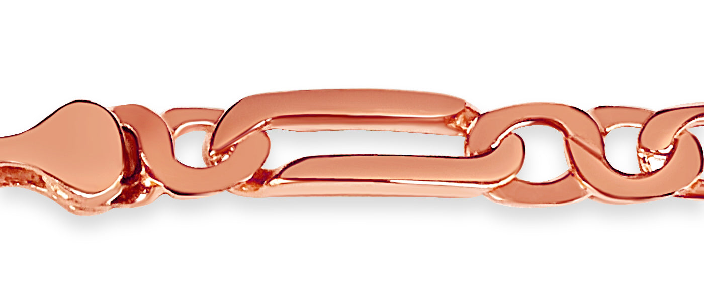 Handmade Solid Gold Figaro Infinity Bracelet , 6mm