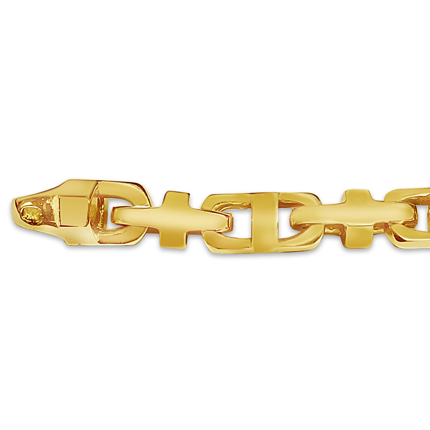 Handmade Solid Gold Anchor Mariner Bracelet , 7mm