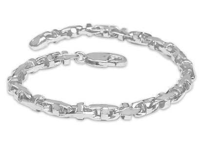 Handmade Solid Gold Anchor Mariner Bracelet , 4mm