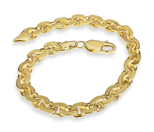 Handmade Solid Gold Infinity Bracelet , 7mm