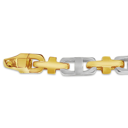 Handmade Solid Gold Anchor Mariner Bracelet , 7mm