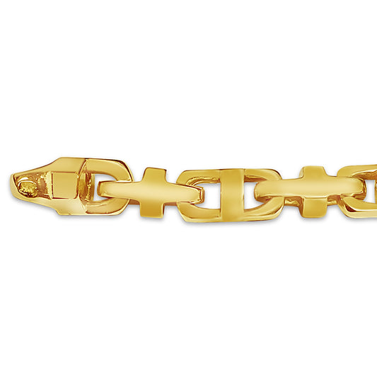 Handmade Solid Gold Anchor Mariner Necklace , 7mm