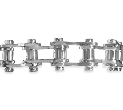 Handmade Solid Gold Motorcycle/Bike Chain Bracelet , 14mm