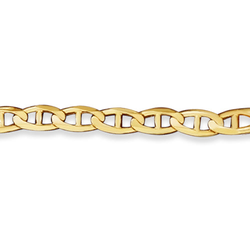 Handmade Solid Gold Anchor Mariner Necklace , 6mm