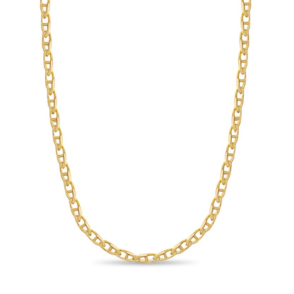 Handmade Solid Gold Anchor Mariner Necklace , 6mm