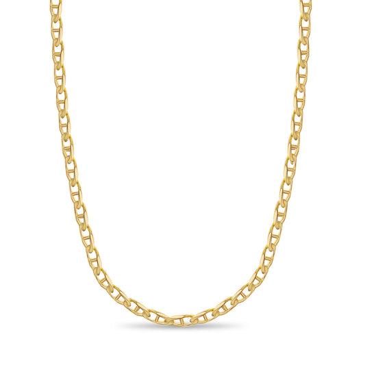 Handmade Solid Gold Anchor Mariner Necklace , 6mm