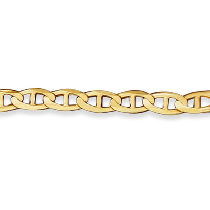 Handmade Solid Gold Anchor Mariner Bracelet , 6mm