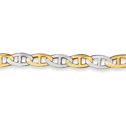 Handmade Solid Gold Anchor Mariner Bracelet , 6mm