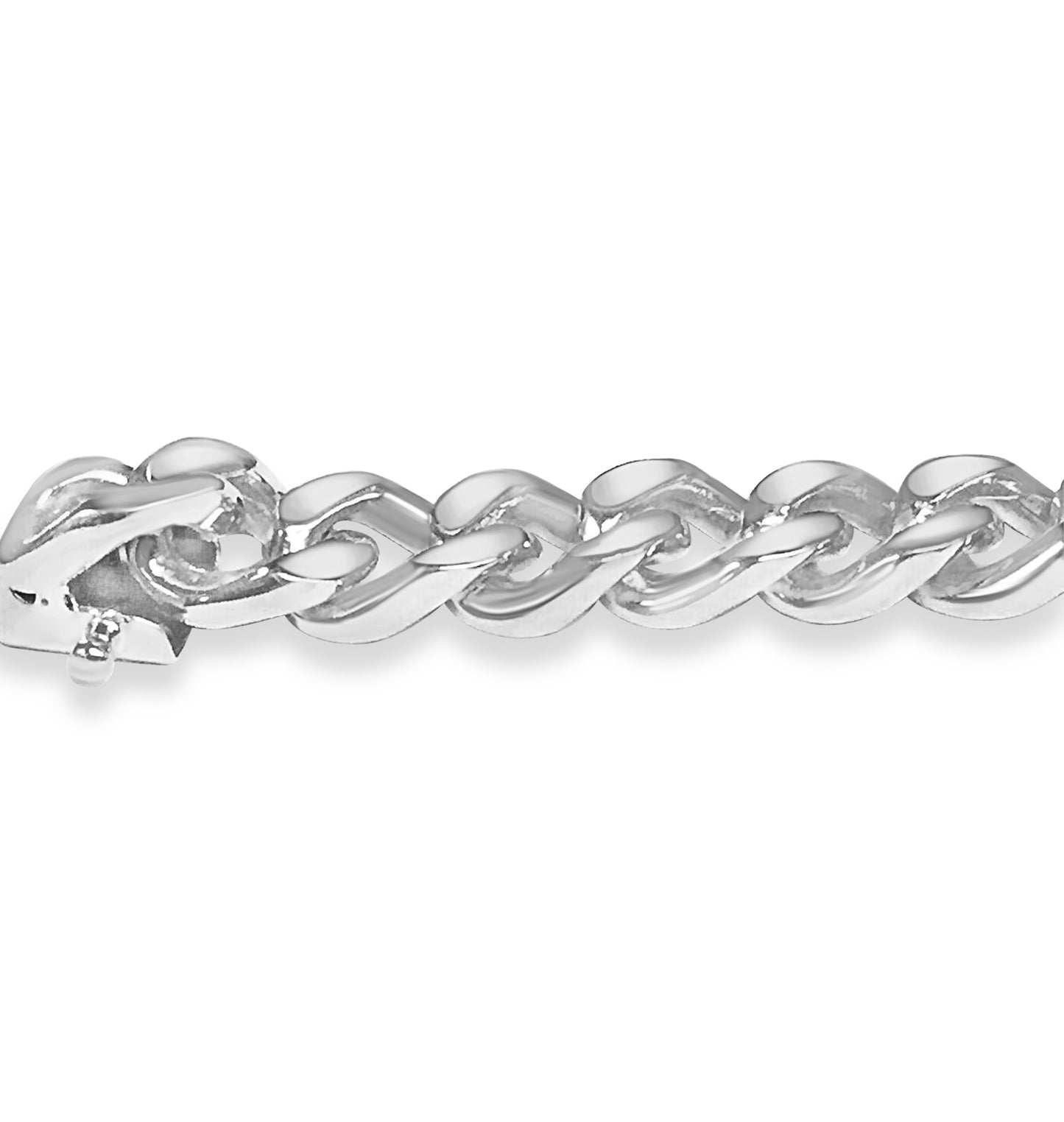 Handmade Solid Gold Curb Bracelet , 8mm