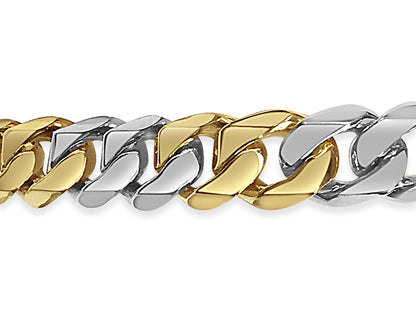 Handmade Solid Gold Curb Necklace , 11mm