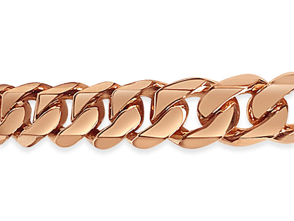 Handmade Solid Gold Curb Bracelet , 11mm