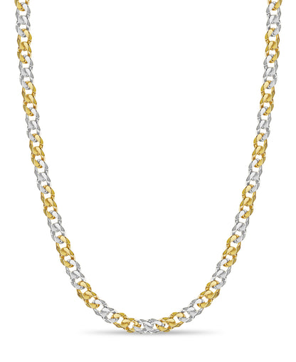 Handmade Solid Gold Curb Necklace , 11mm