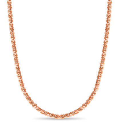 Handmade Solid Gold Curb Necklace , 8mm