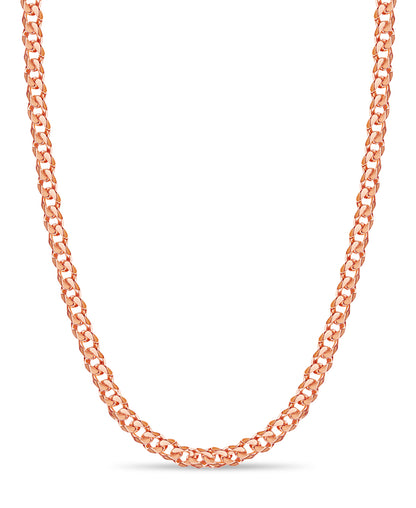 Handmade Solid Gold Curb Necklace , 11mm