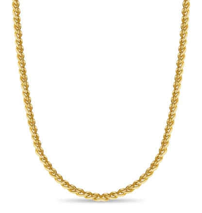 Handmade Solid Gold Curb Necklace , 8mm