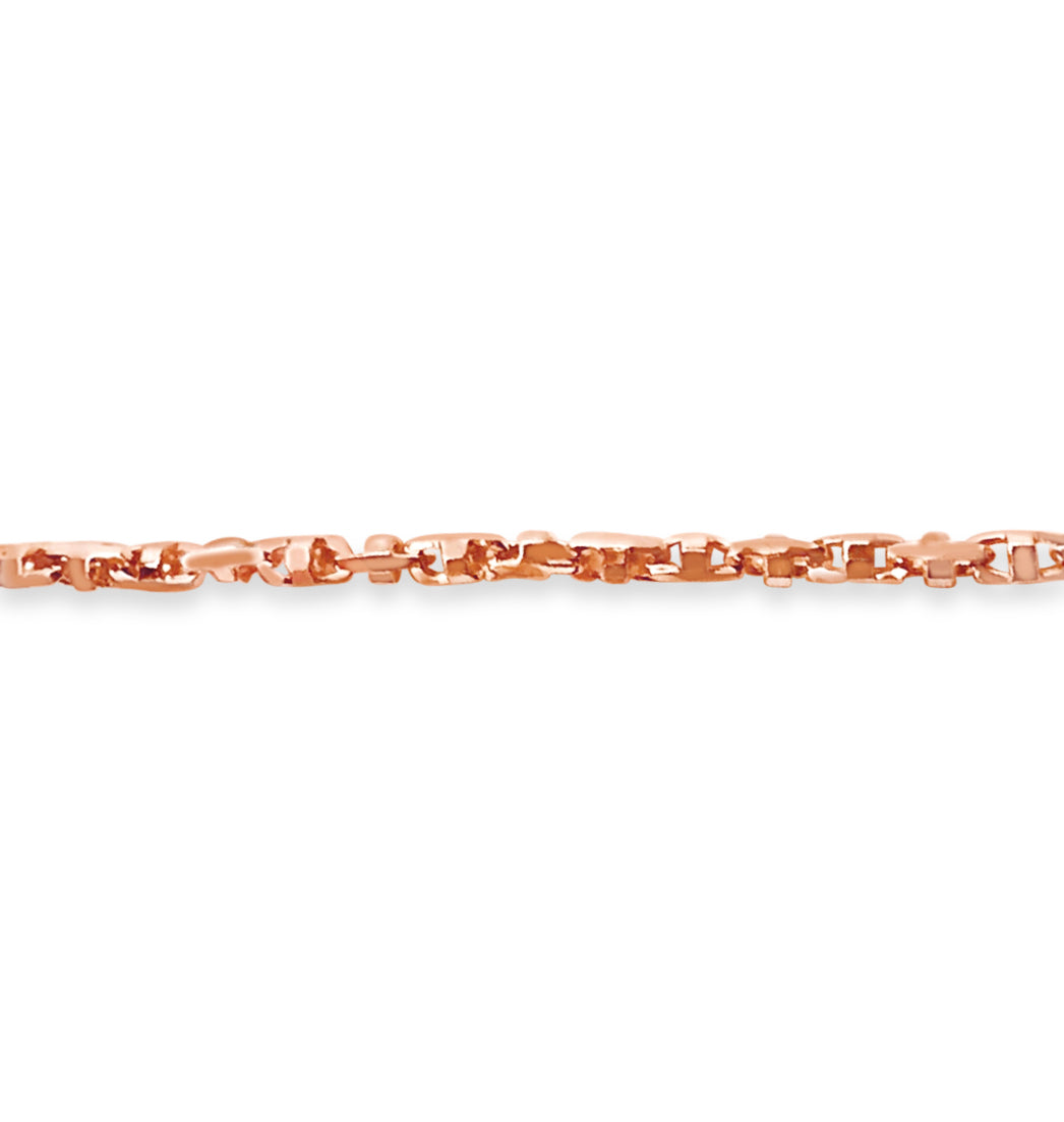 Handmade Solid Gold Anchor Mariner Necklace , 5mm