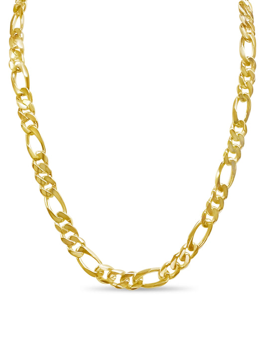 Handmade Solid Gold Figaro Necklace , 12mm