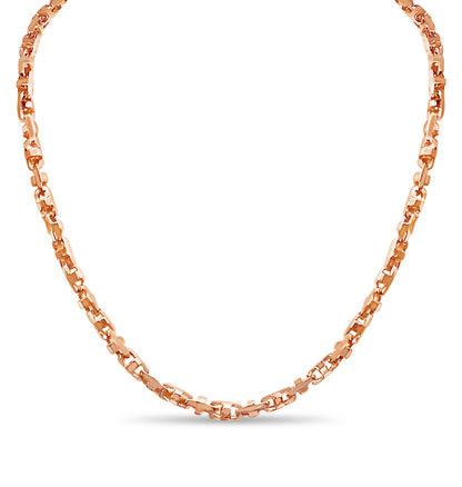 Handmade Solid Gold Anchor Mariner Necklace , 5mm