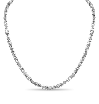 Handmade Solid Gold Anchor Mariner Necklace , 5mm