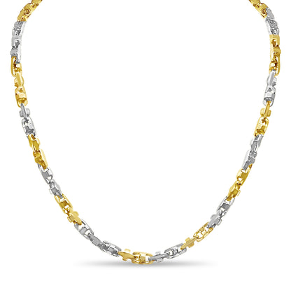 Handmade Solid Gold Anchor Mariner Necklace , 5mm