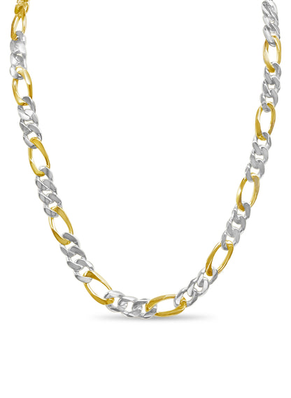 Handmade Solid Gold Figaro Necklace , 12mm