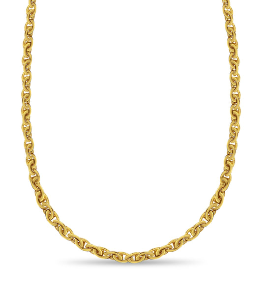 Handmade Solid Gold Tiger Eye Necklace , 8mm